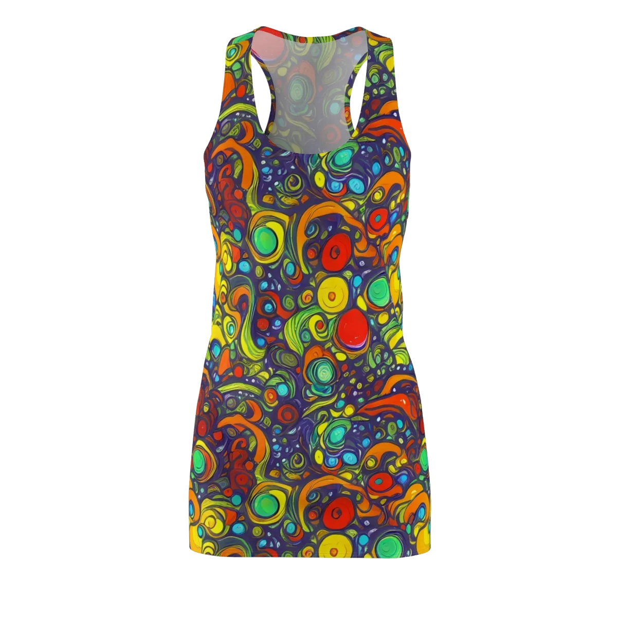 Orbiting Colors on Racerback Dress — Front