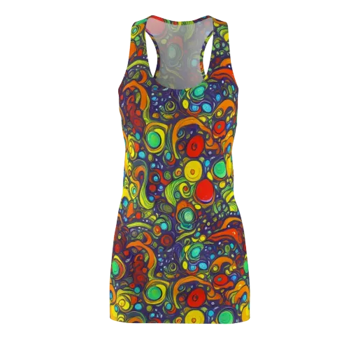 Orbiting Colors on a Racerback Dress