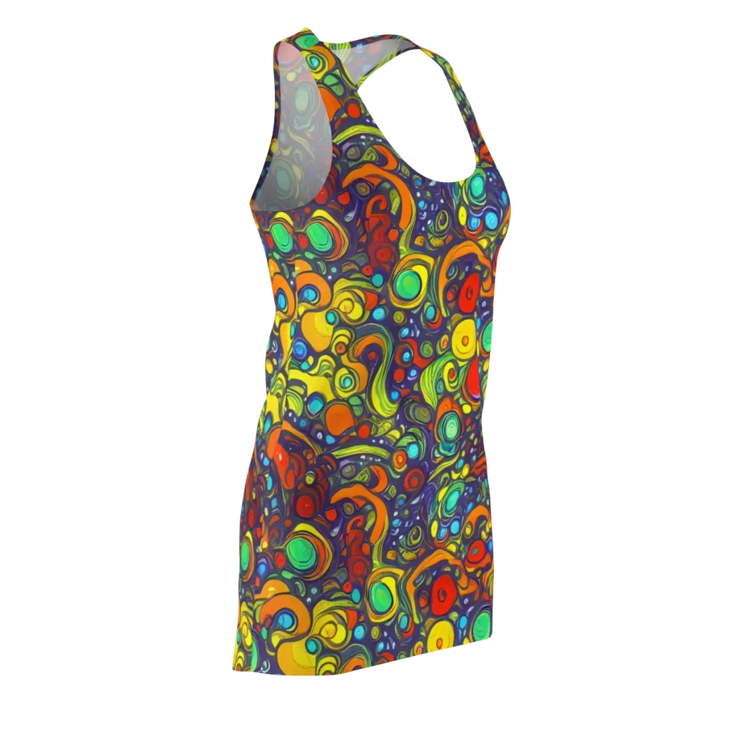 Orbiting Colors on Racerback Dress — Front Side