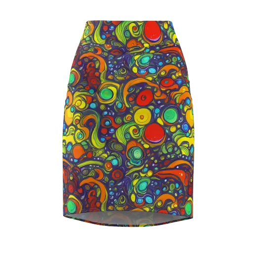 Orbiting Colors on a Pencil Skirt
