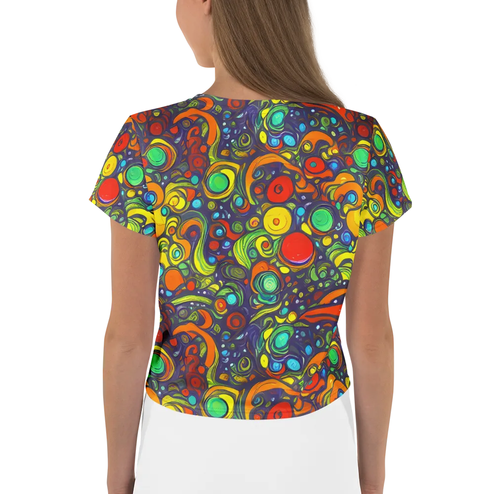 Orbiting Colors on Crop Tee — Back