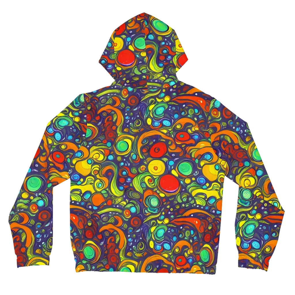 Orbiting Colors on Women's Full-Zip Hoodie — Back