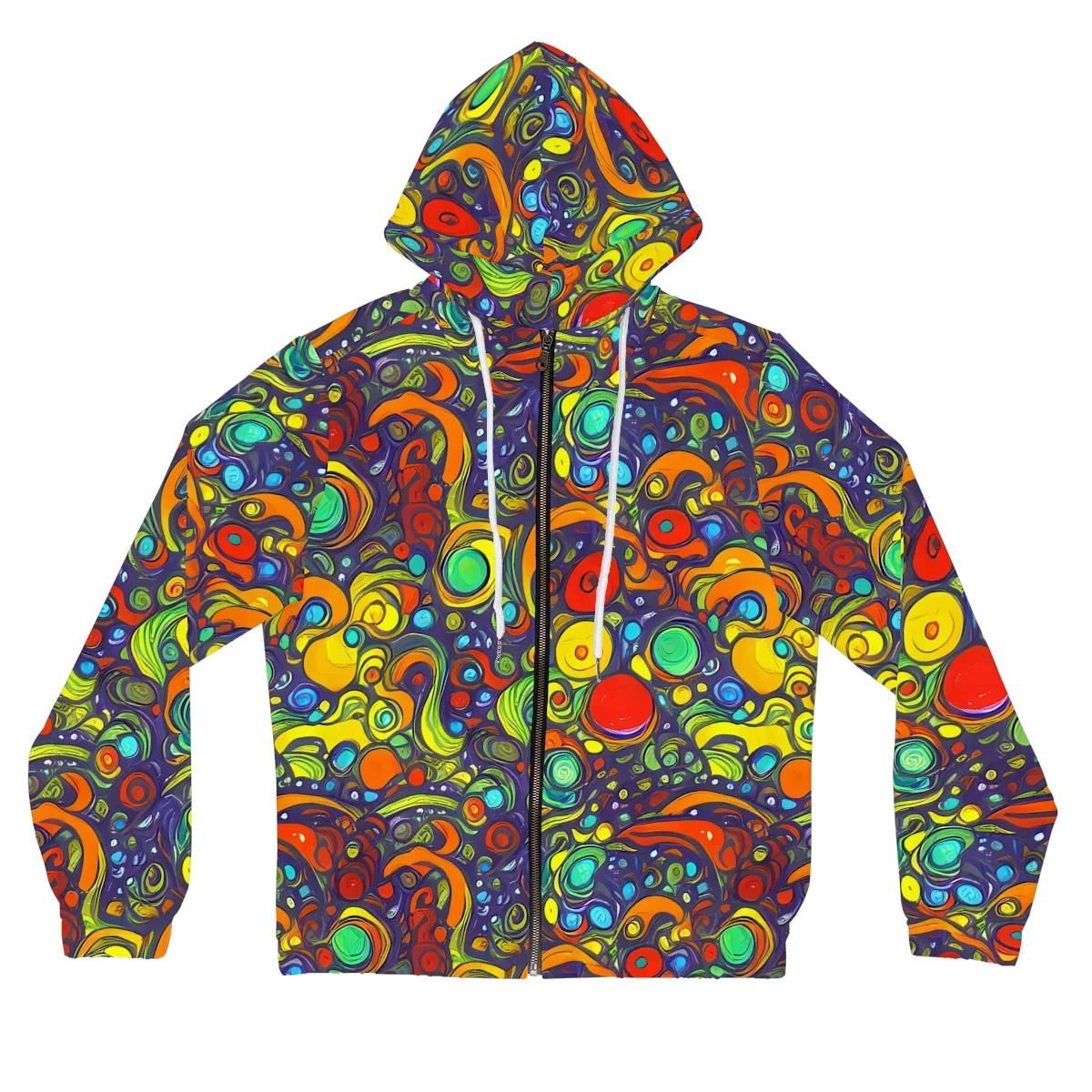 Orbiting Colors on Women's Full-Zip Hoodie — Front