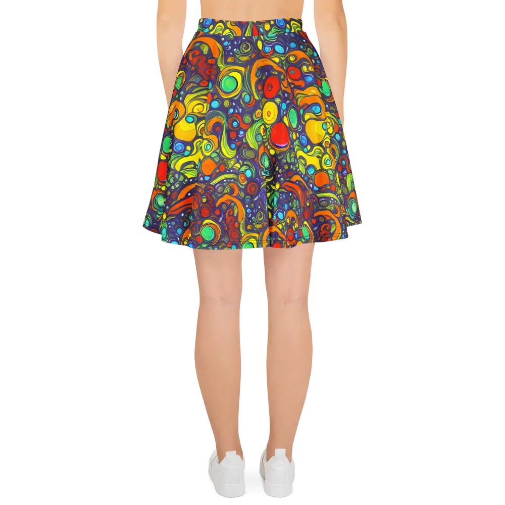 Orbiting Colors on Skater Skirt — Back