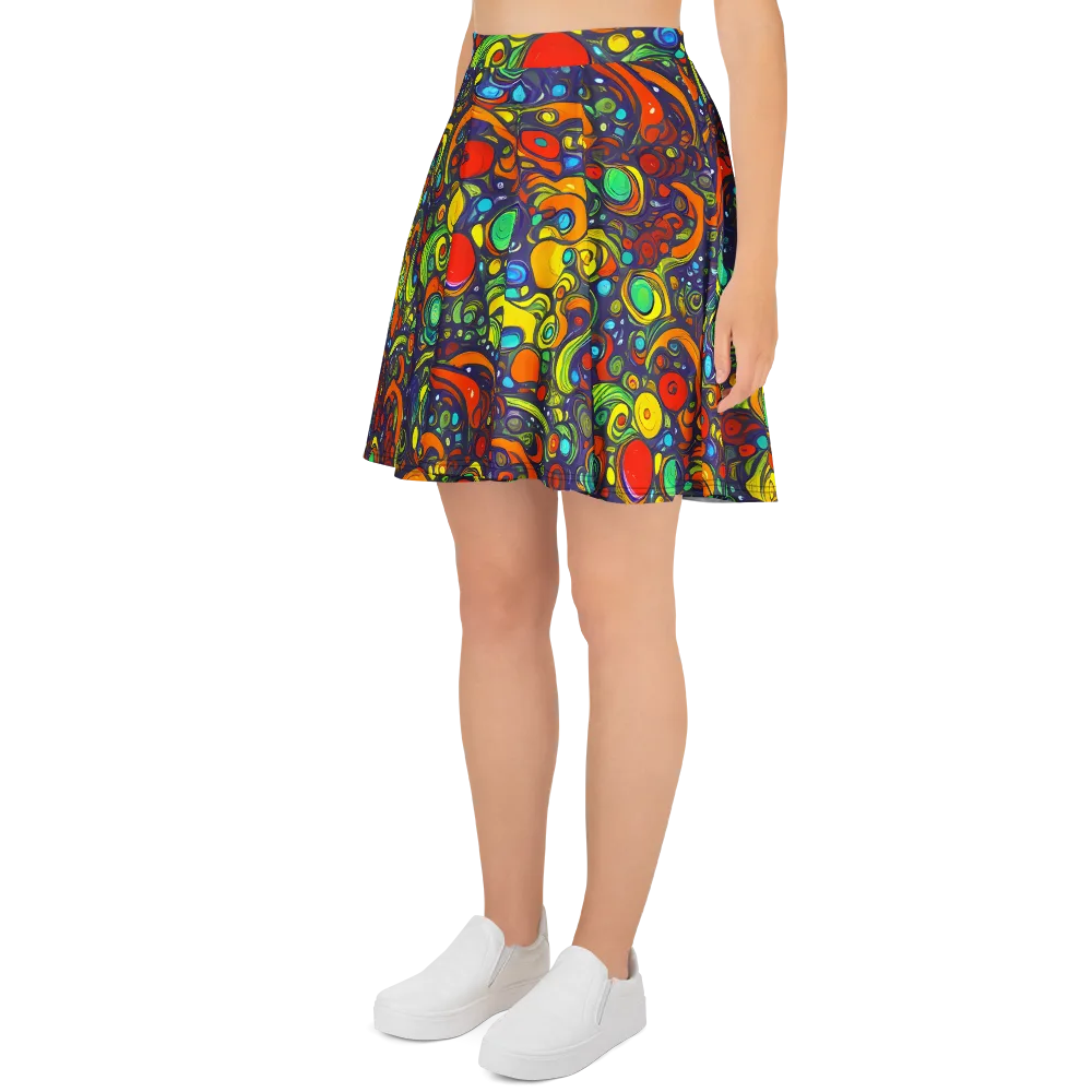 Orbiting Colors on Skater Skirt — Left