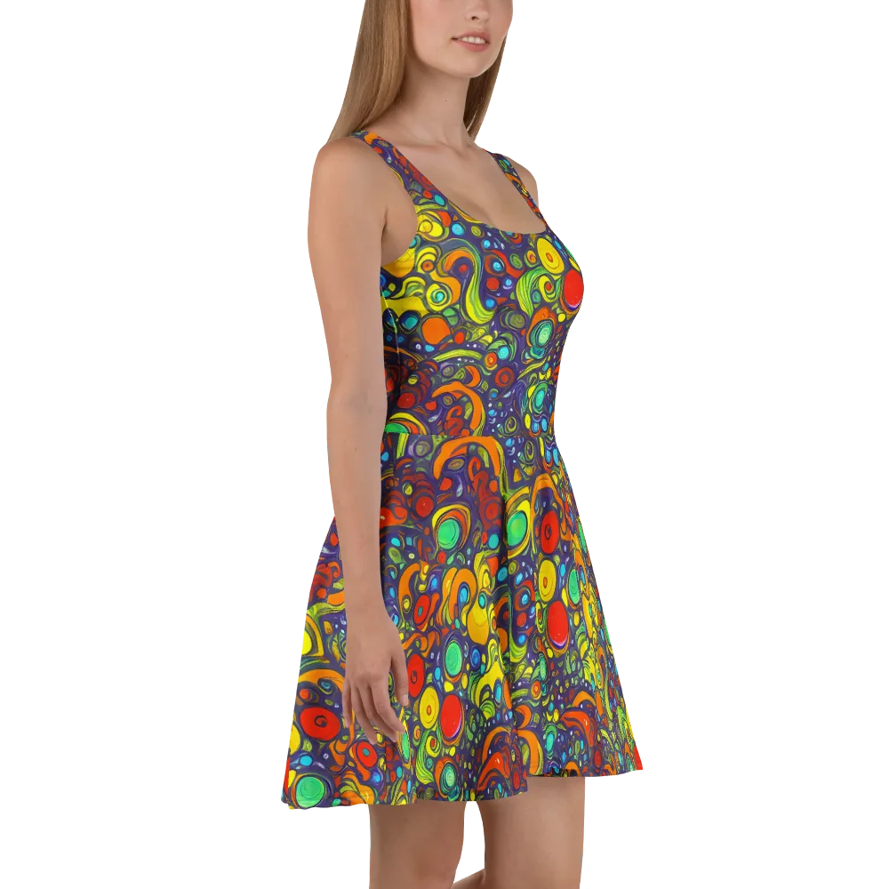 Orbiting Colors on Skater Dress — Right