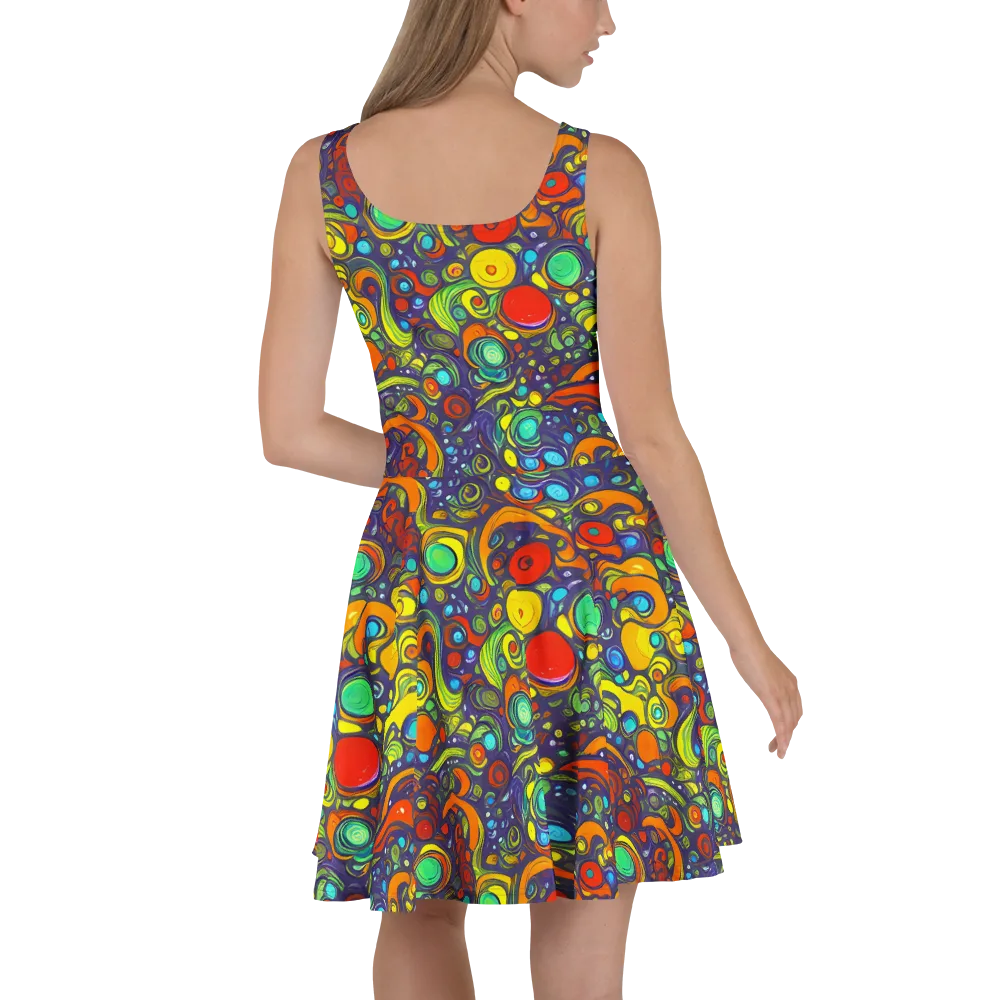 Orbiting Colors on Skater Dress — Back