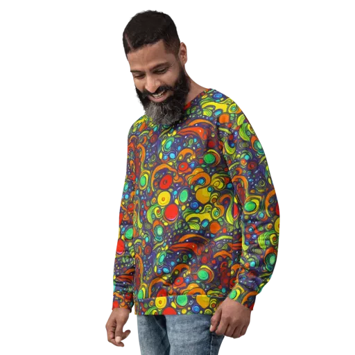 Orbiting Colors on a Sweatshirt