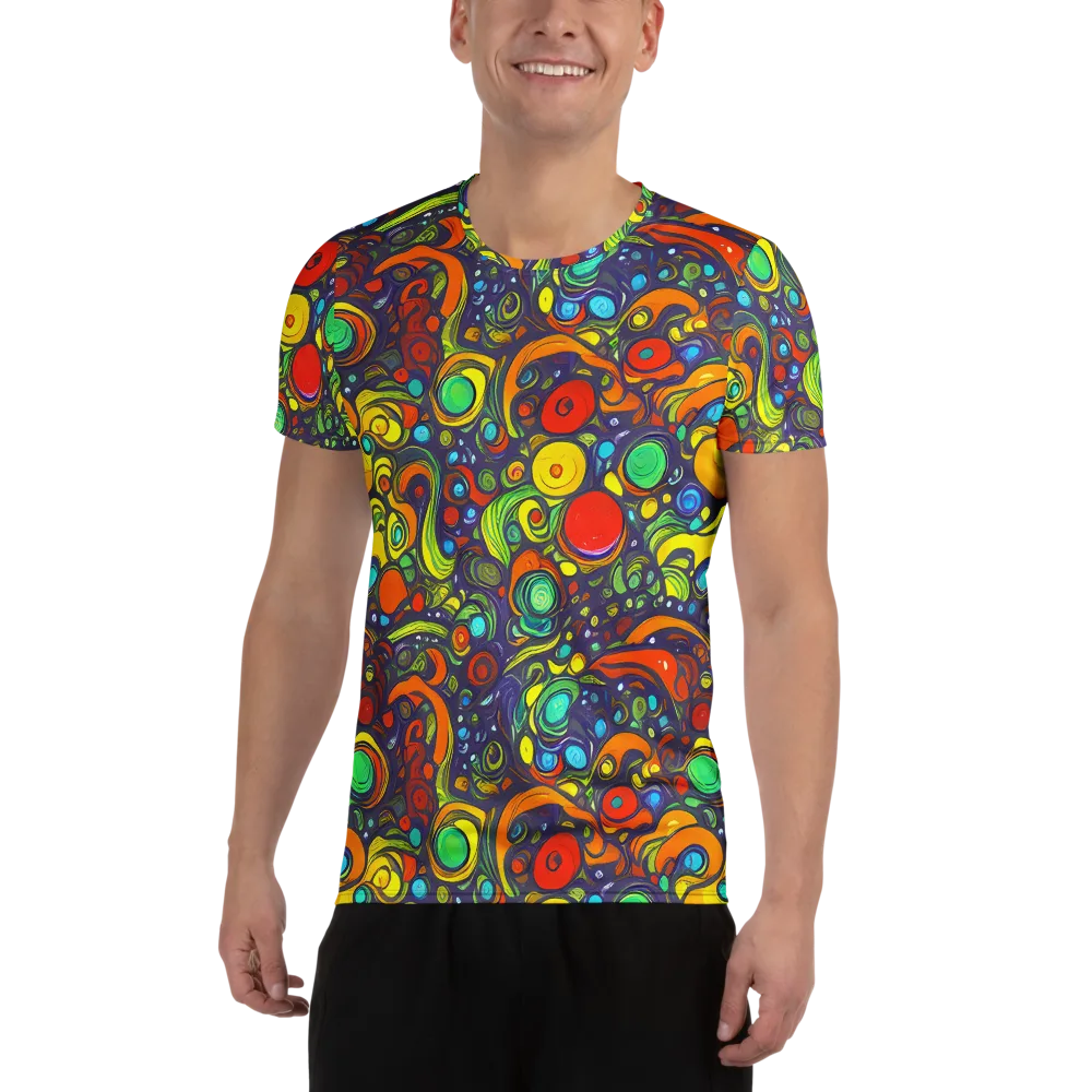 Orbiting Colors on Men's Athletic T-Shirt — Front
