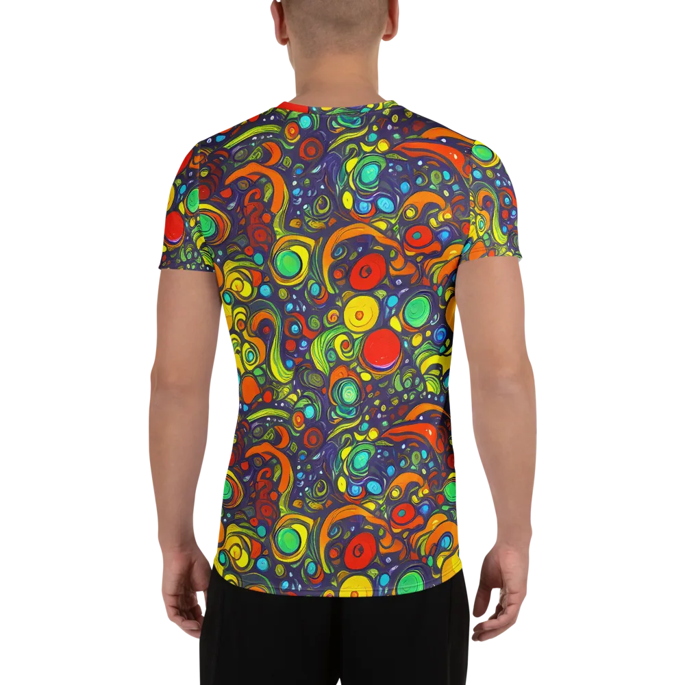 Orbiting Colors on Men's Athletic T-Shirt — Back