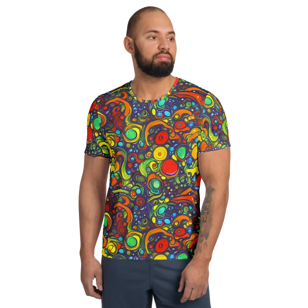 Orbiting Colors on Men's Athletic T-Shirt — Front