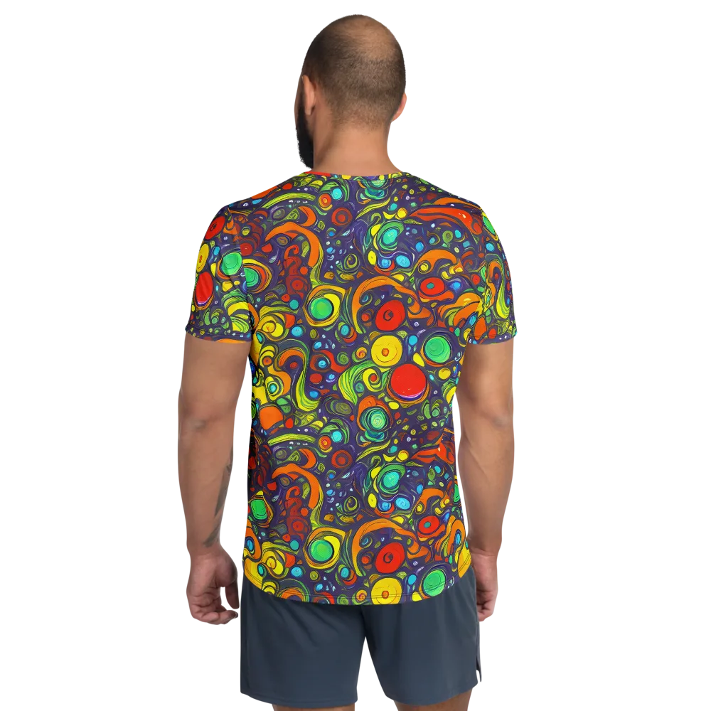 Orbiting Colors on Men's Athletic T-Shirt — Back