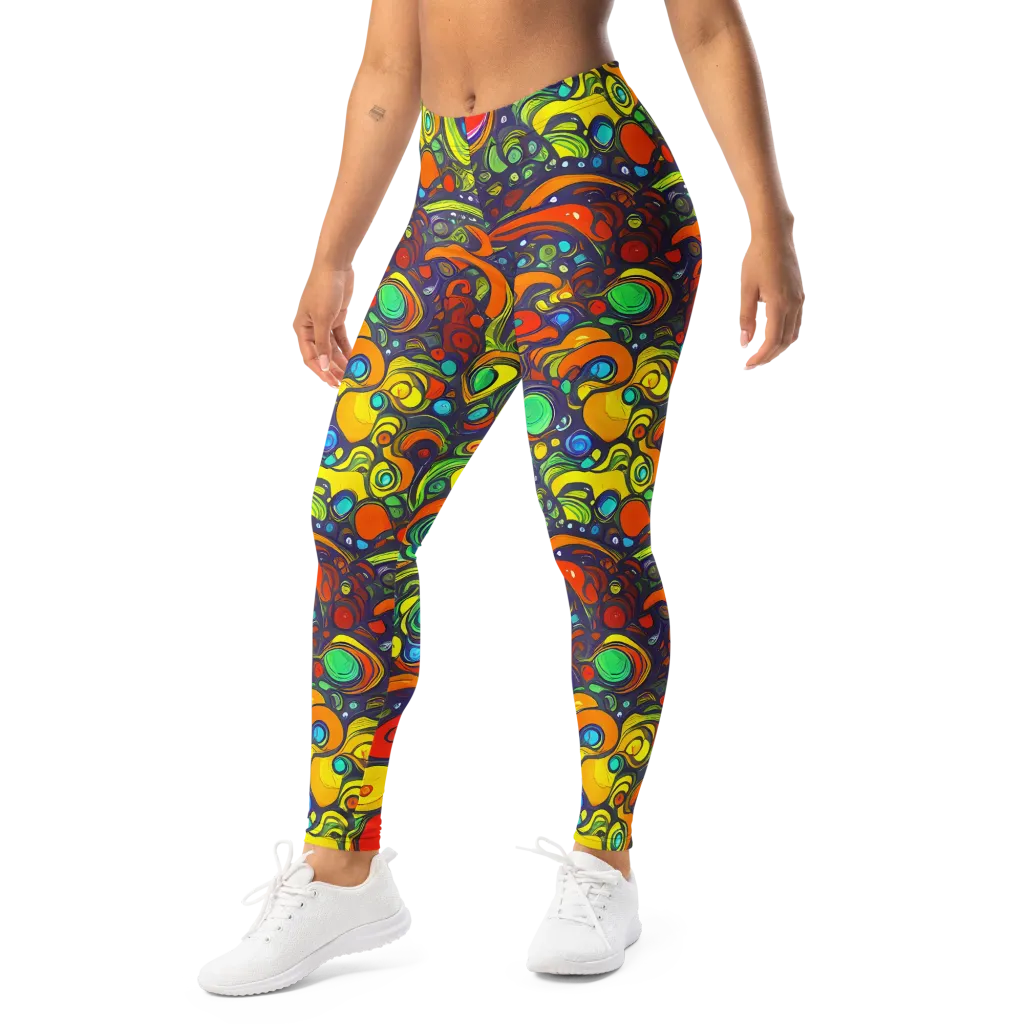 Orbiting Colors on Leggings — Left Front