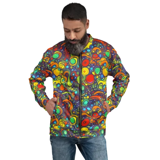Orbiting Colors on a Bomber Jacket
