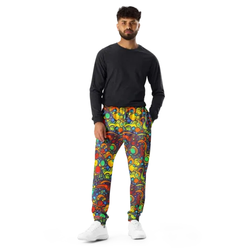 Orbiting Colors on a Men's Joggers