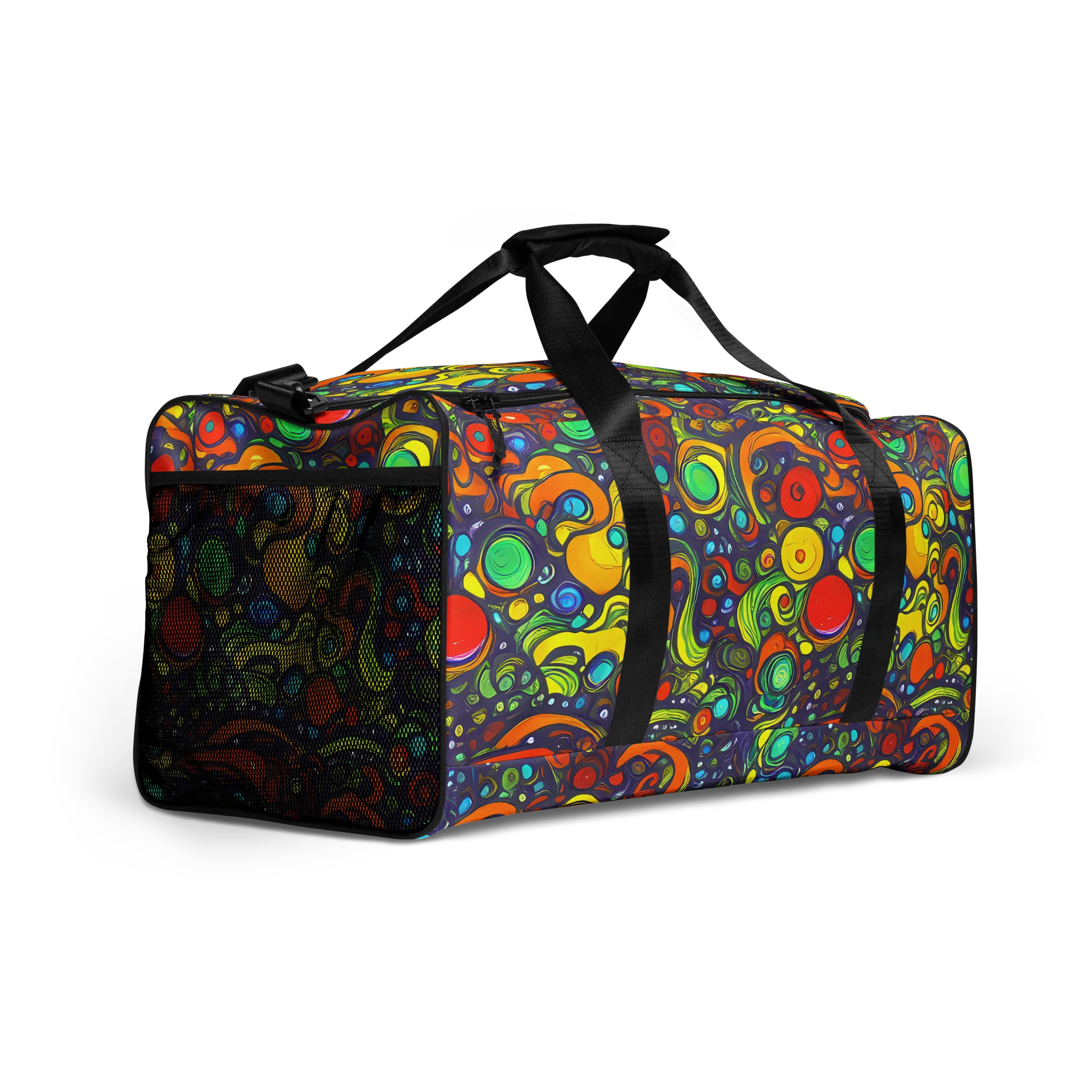 Orbiting Colors on Duffle Bag — Right Front