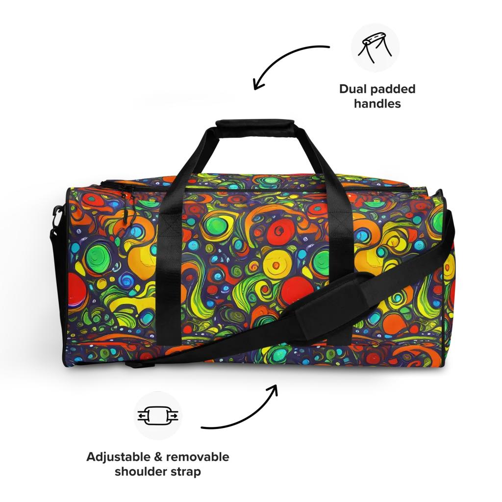 Orbiting Colors on Duffle Bag — Front