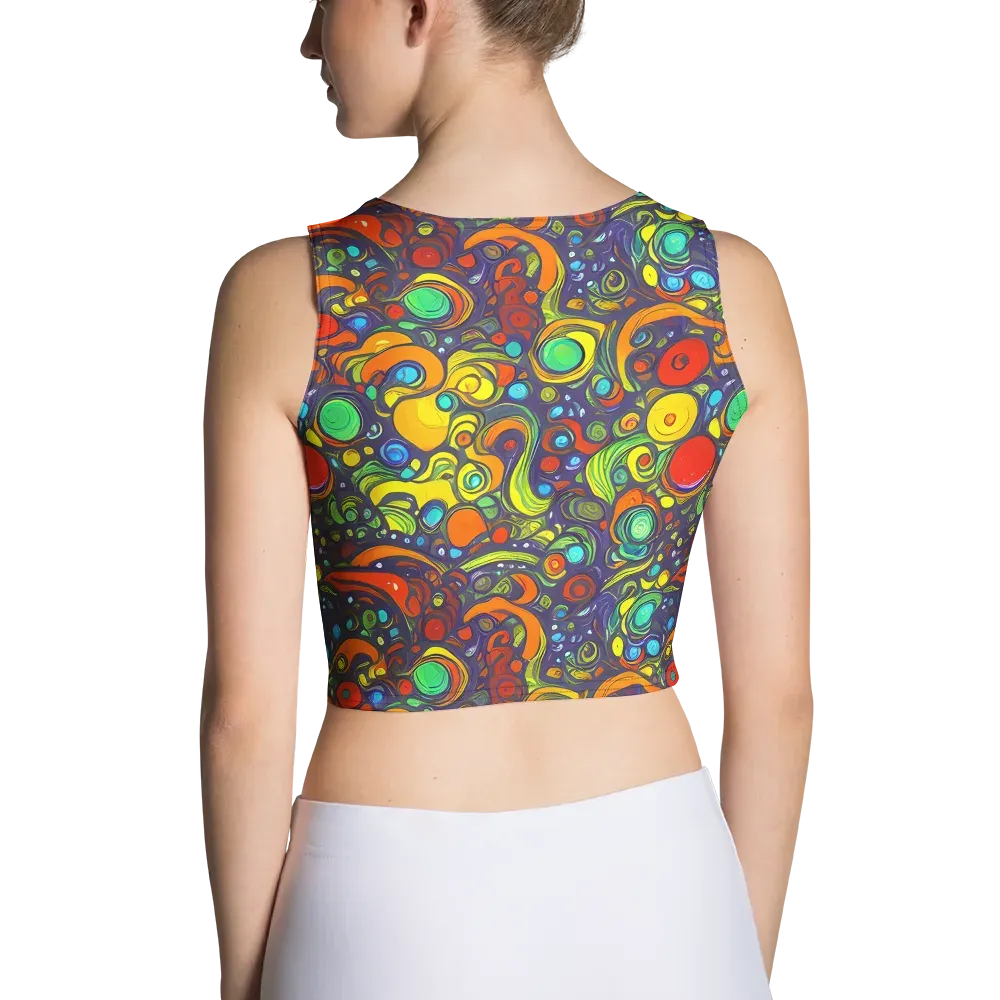 Orbiting Colors on Crop Top — Back