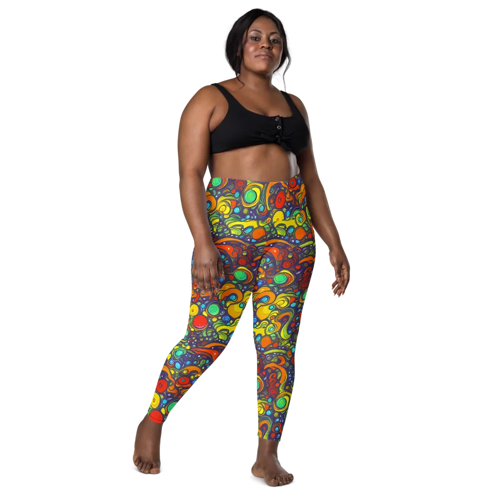 Orbiting Colors on Leggings with Pockets — Front