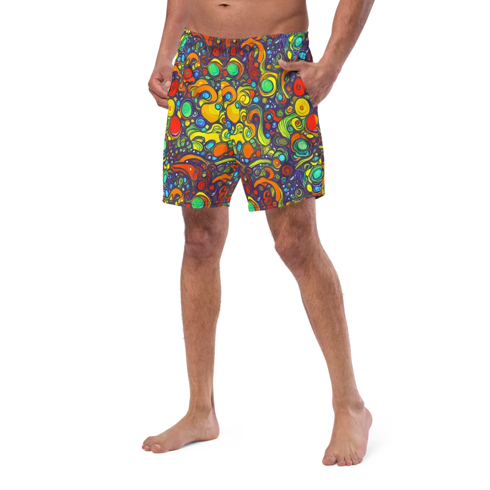 Orbiting Colors on Swim Trunks — Left Front