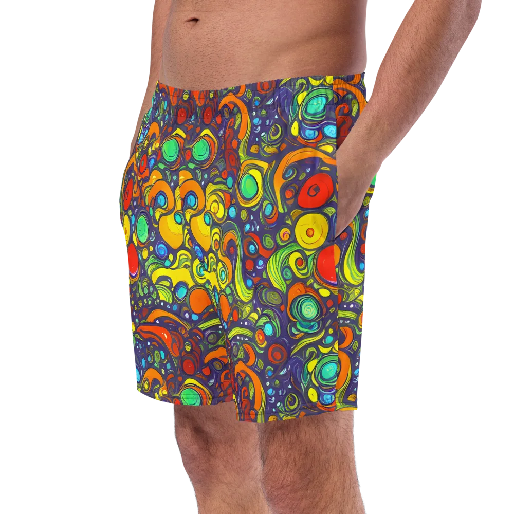 Orbiting Colors on Swim Trunks — Left Front