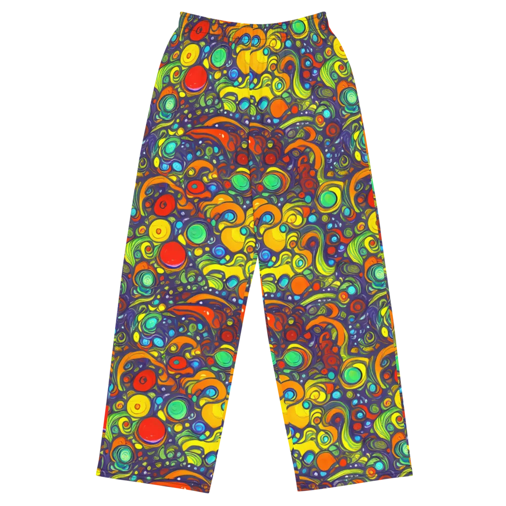 Orbiting Colors on Wide-Leg Pants — Front