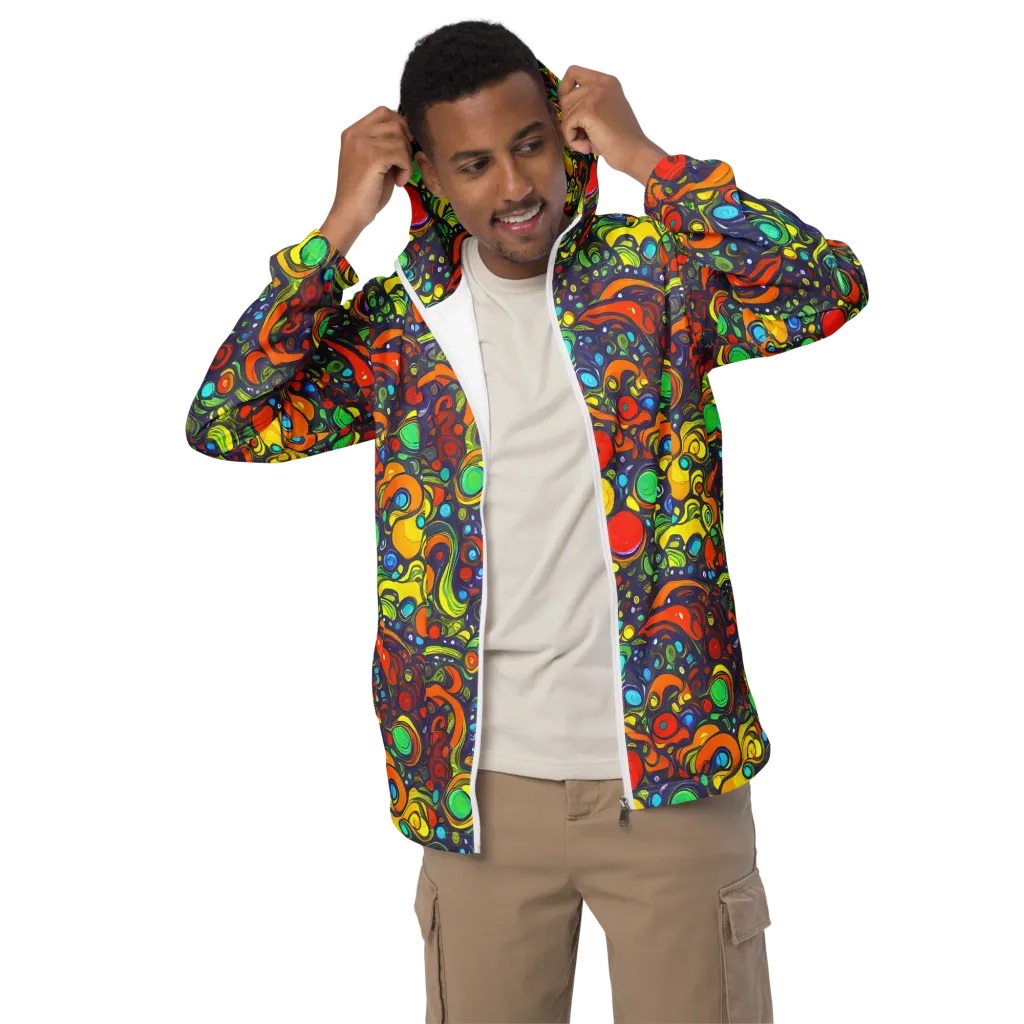 Orbiting Colors on Men's Windbreaker — Front