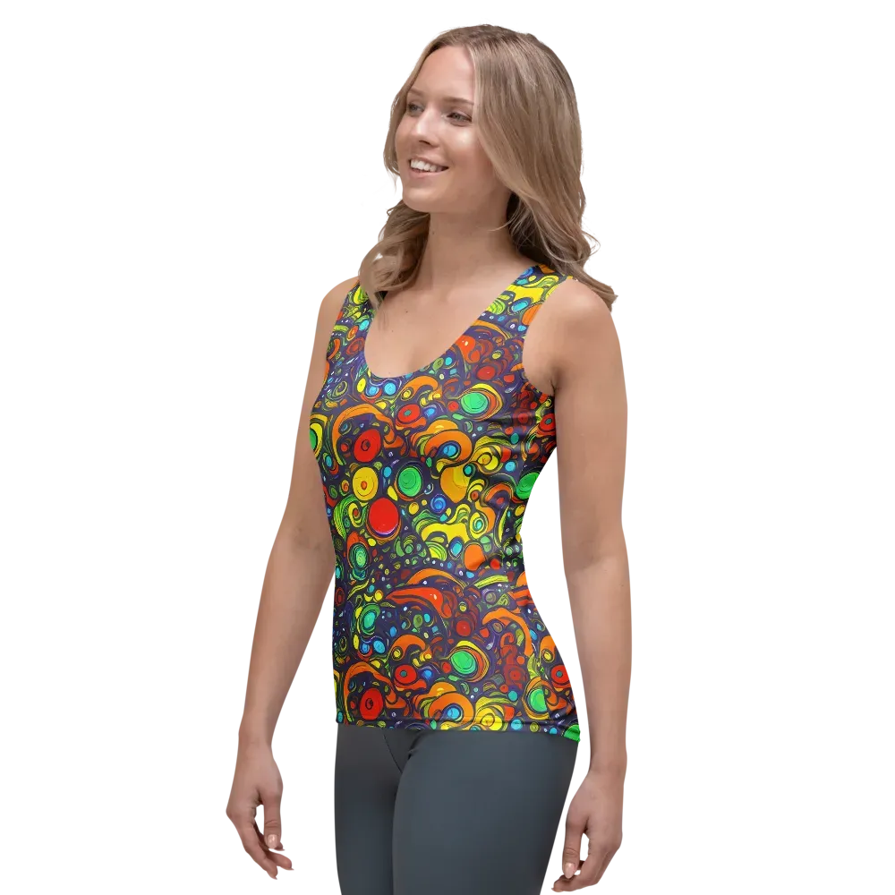 Orbiting Colors on Women's Tank Top — Left Front