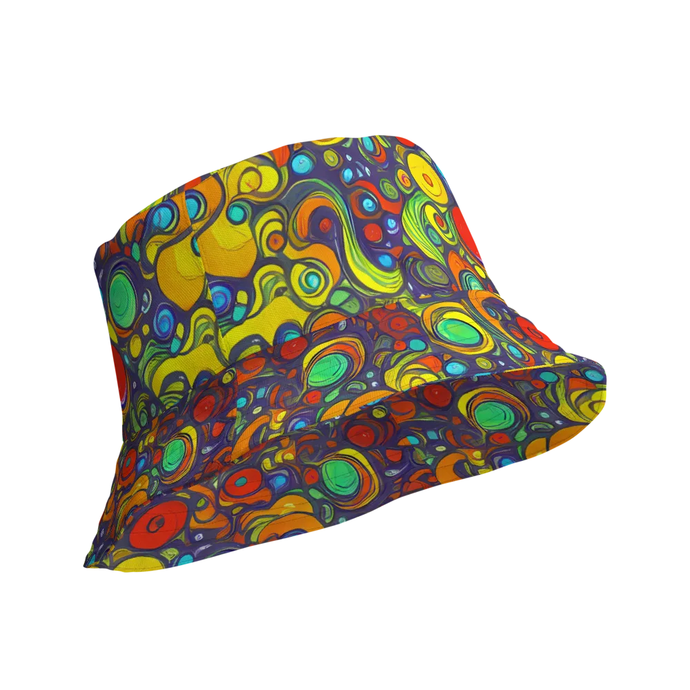 Orbiting Colors on Reversible Bucket Hat — Product details Outside