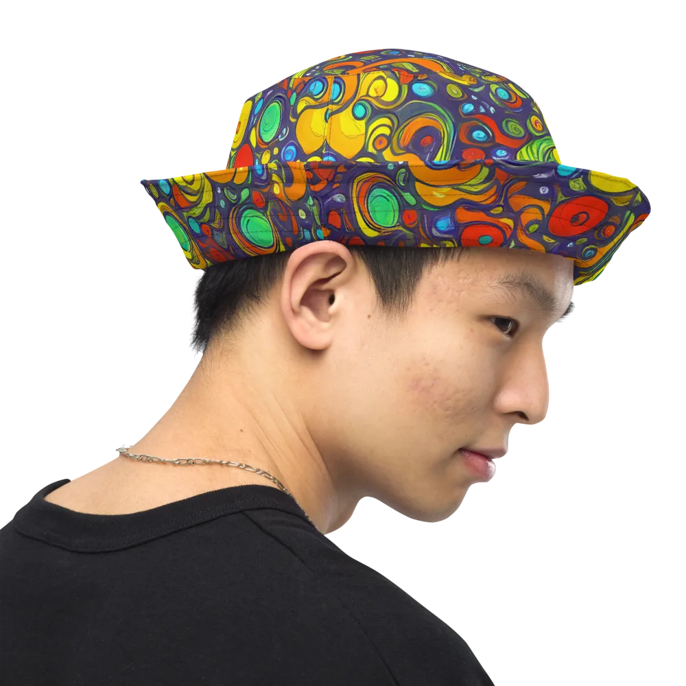 Orbiting Colors on Reversible Bucket Hat — Right Outside