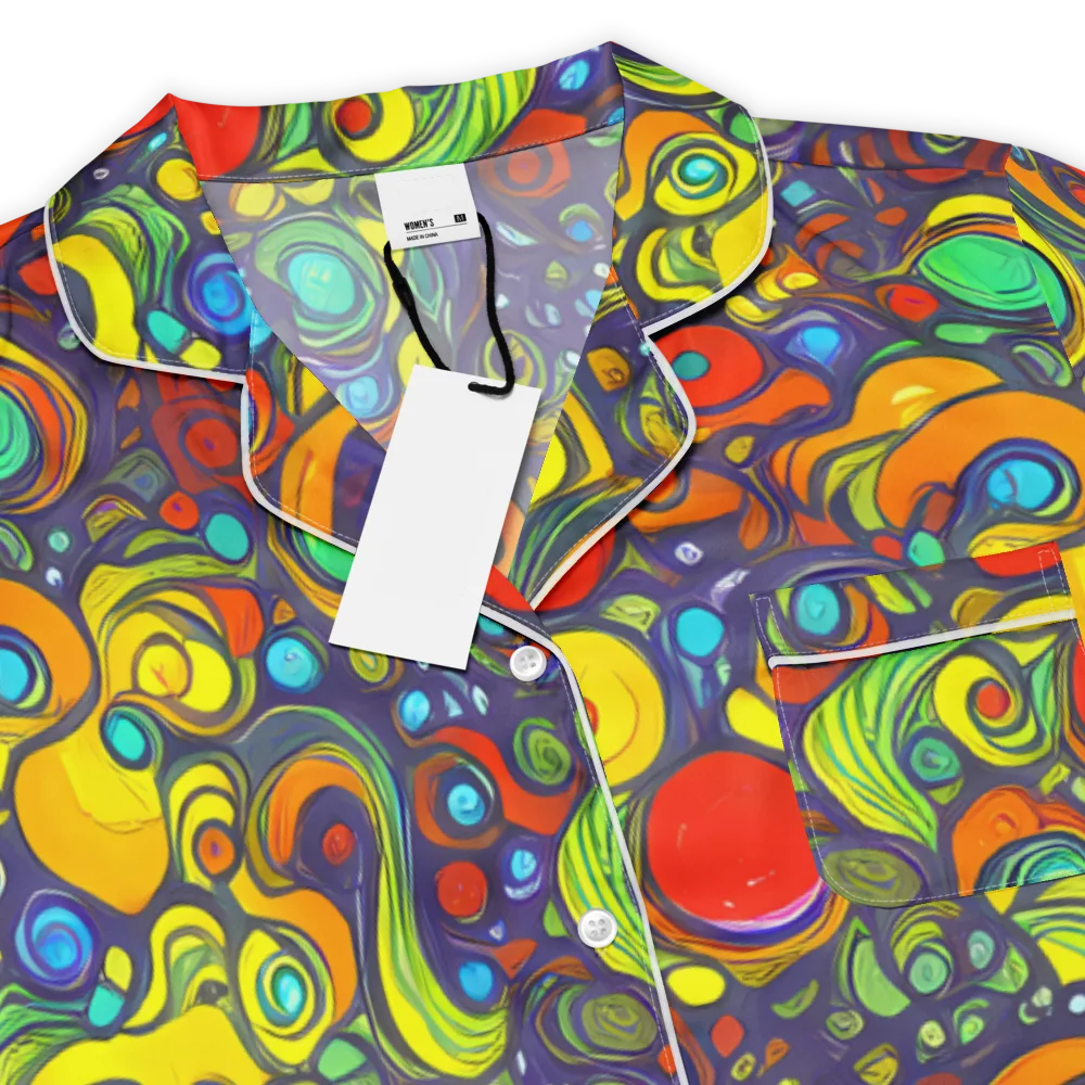 Orbiting Colors on Women's Short Sleeve Pajama Top — Product details