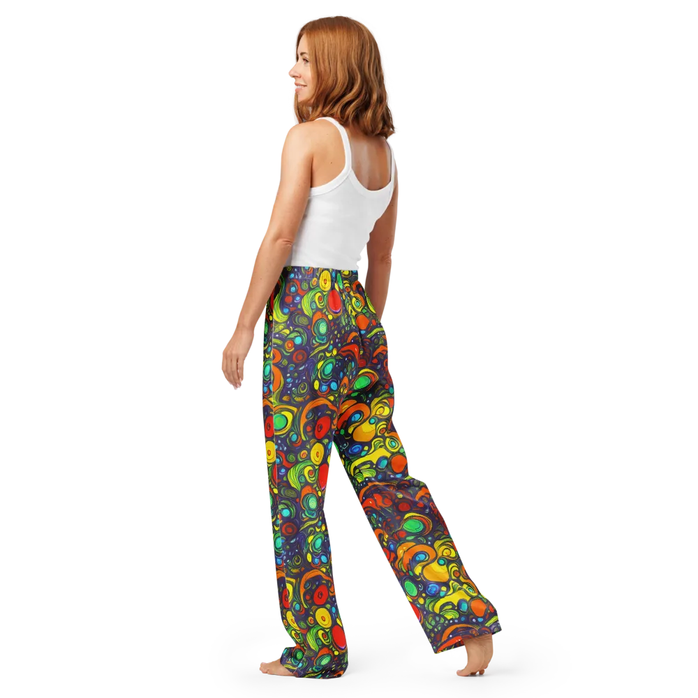 Orbiting Colors on Women's Pajama Pants — Back