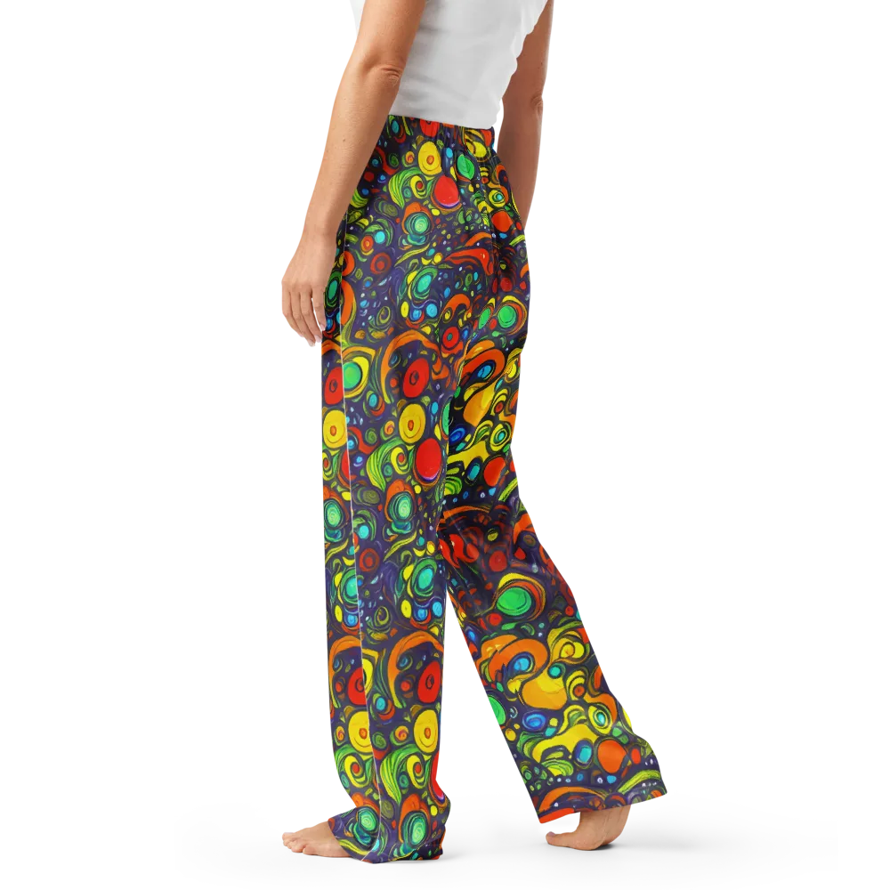 Orbiting Colors on Women's Pajama Pants — Left