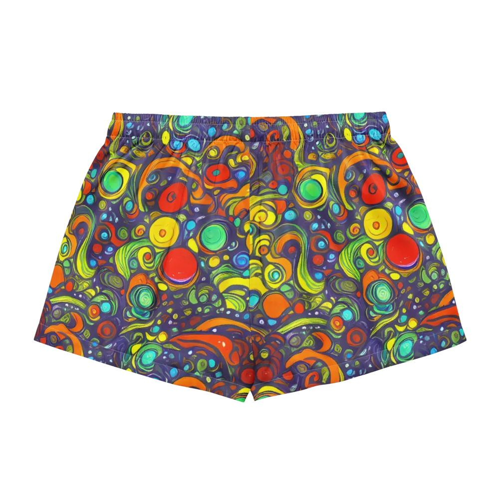 Orbiting Colors on Women's Pajama Shorts — Back