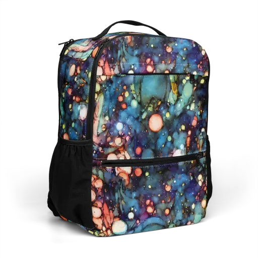 Blue Nebula Bloom on a Utility Backpack