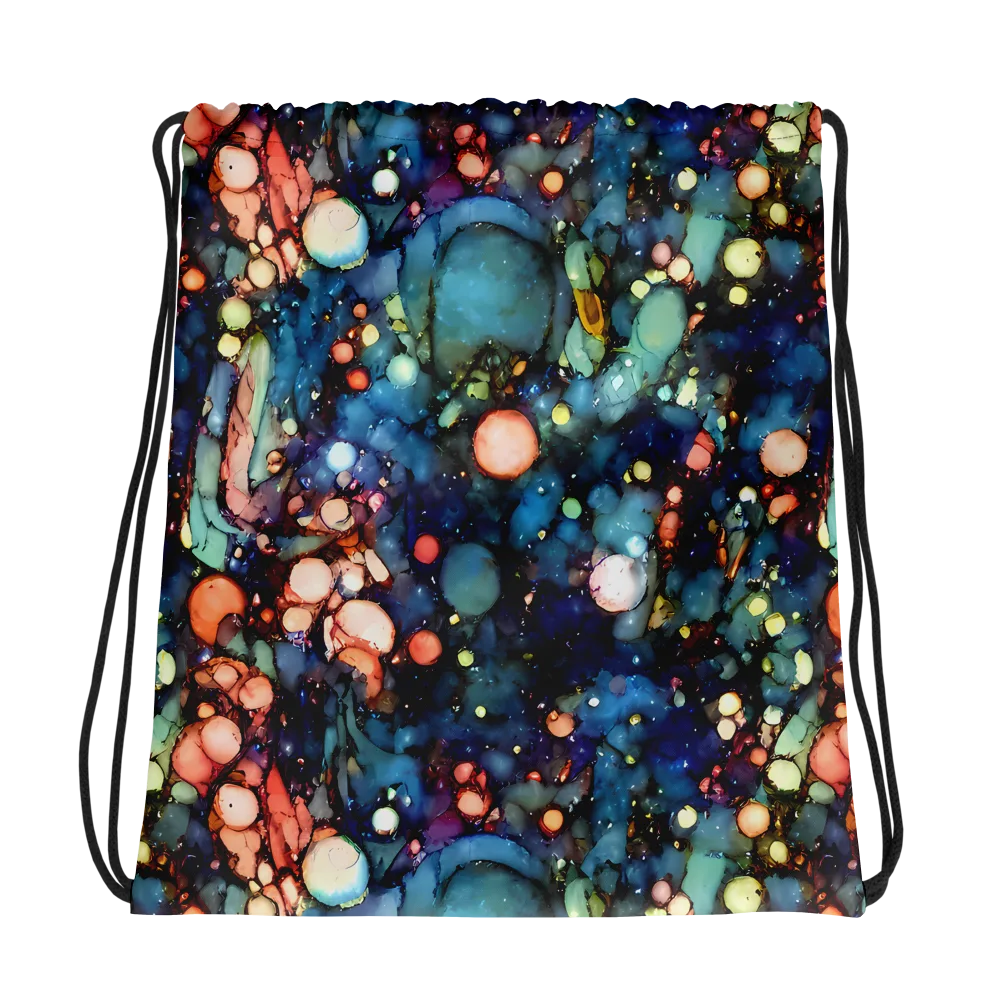 Blue Nebula Bloom on Drawstring Bag — Photo