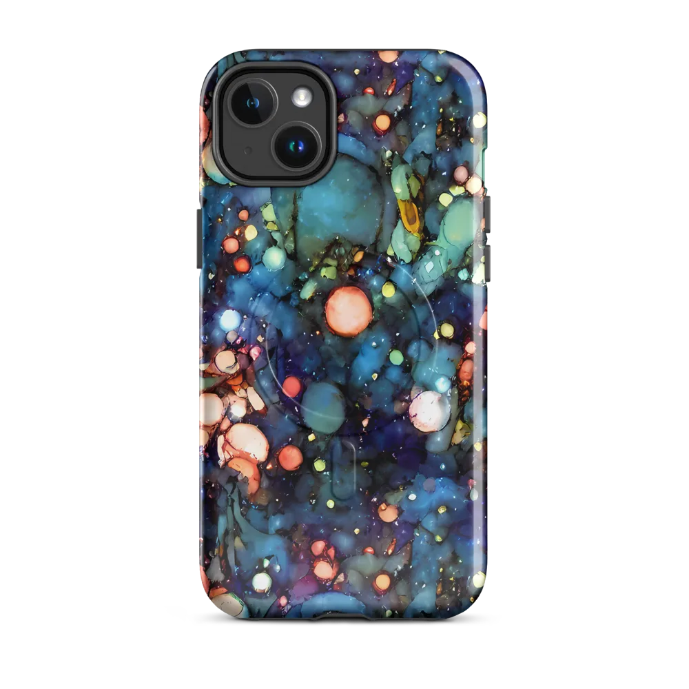 Blue Nebula Bloom on MagSafe Tough Case for iPhone® — Front