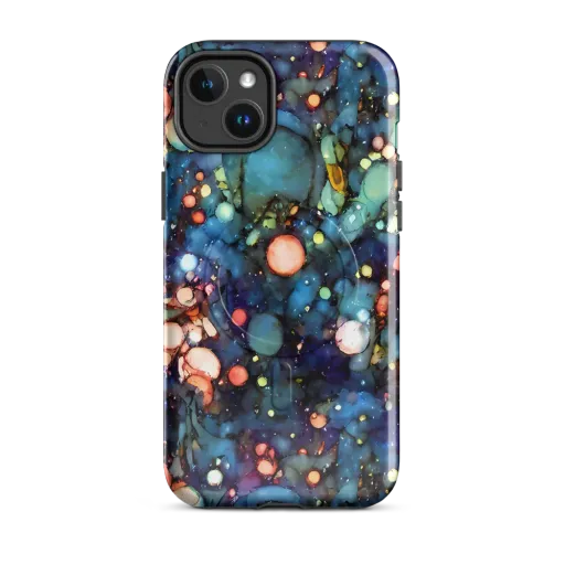 Blue Nebula Bloom on a MagSafe Tough Case for iPhone®