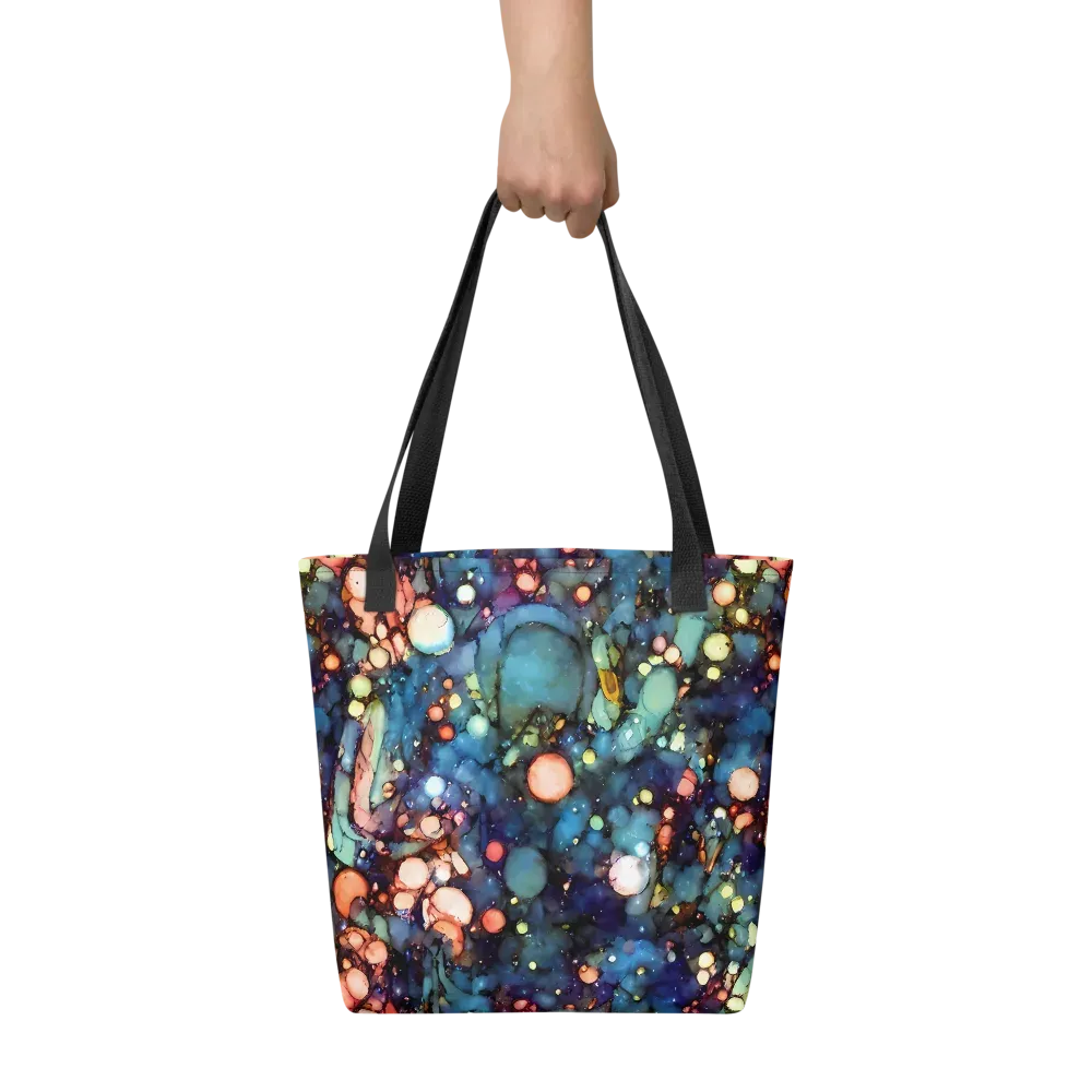 Blue Nebula Bloom on Tote Bag — Front