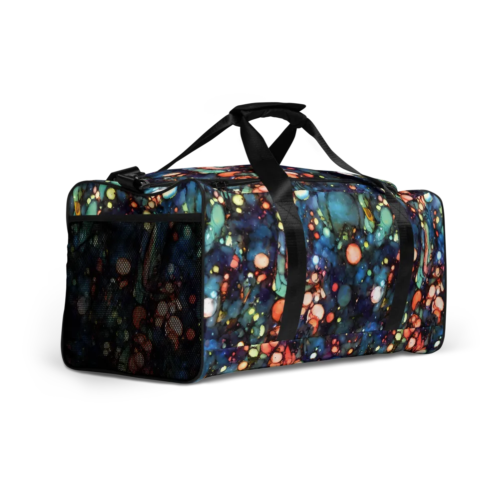 Blue Nebula Bloom on Duffle Bag — Right Front