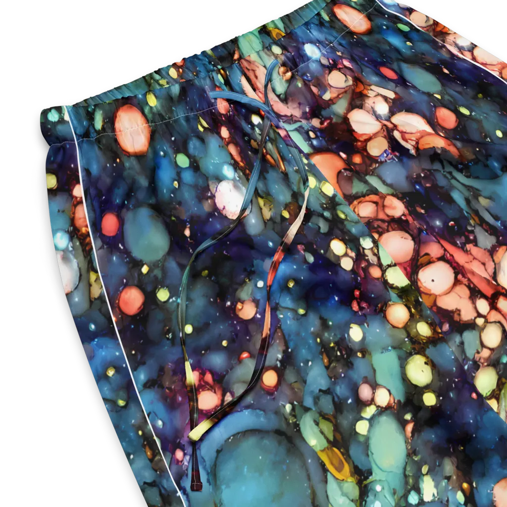 Blue Nebula Bloom on Women's Pajama Pants — Product details