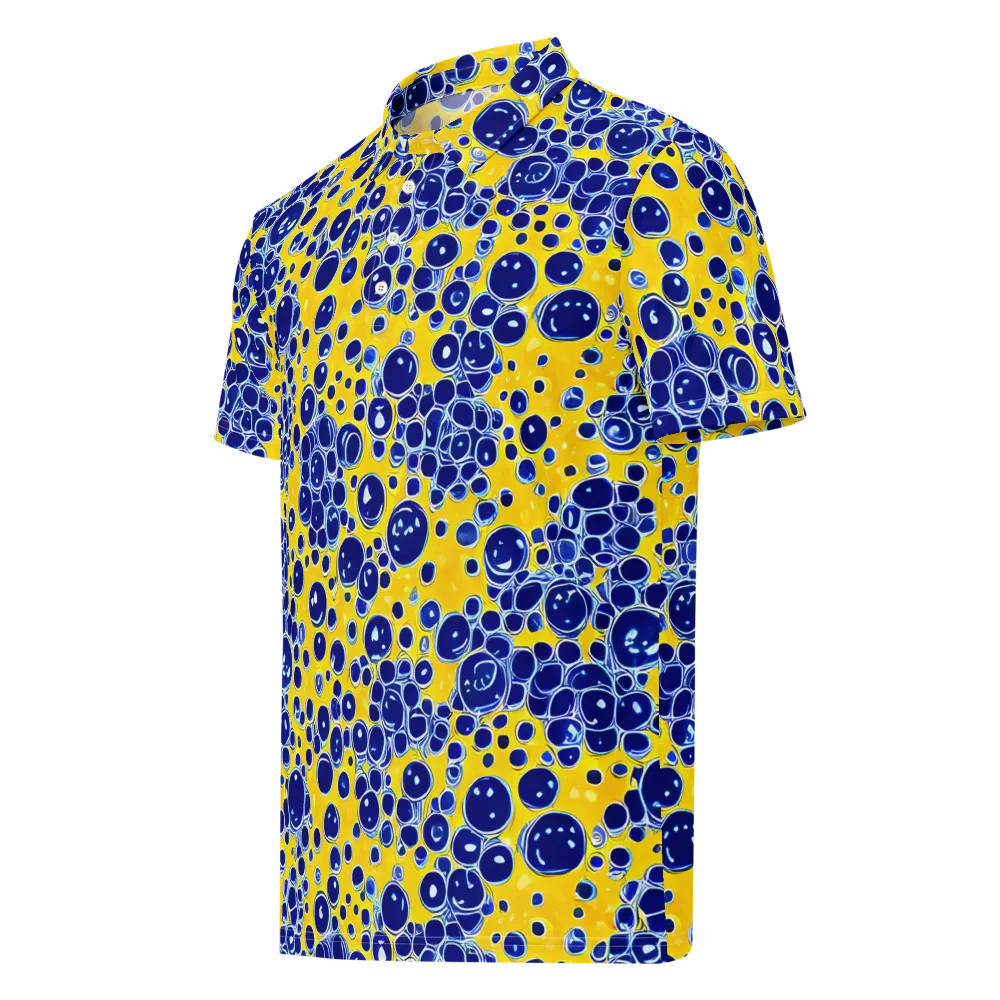 Cobalt Fizz on Men's Slim Fit Polo Shirt — Left Front