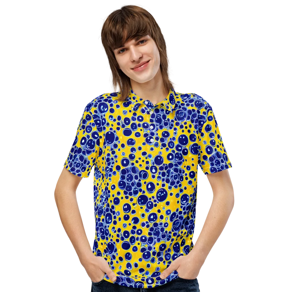 Cobalt Fizz on Men's Slim Fit Polo Shirt — Front