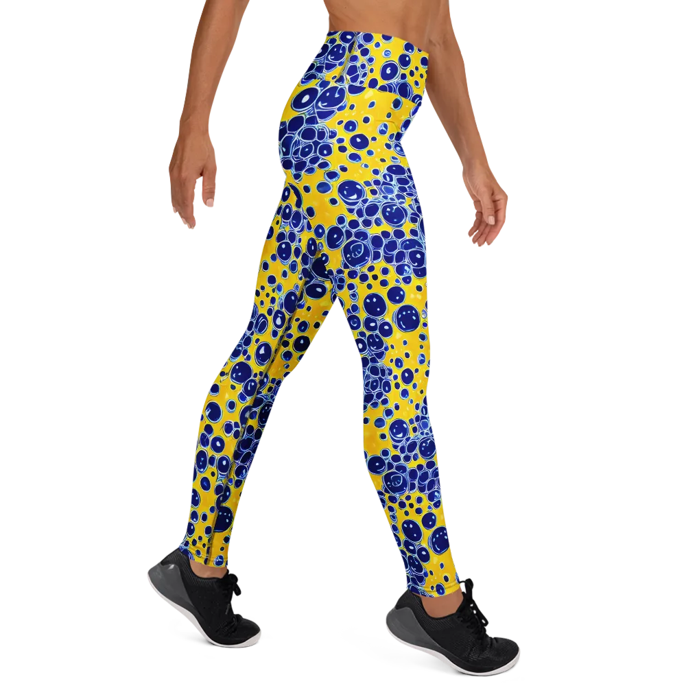 Cobalt Fizz on Yoga Leggings — Right