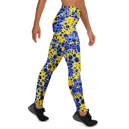 Cobalt Fizz on a Yoga Leggings
