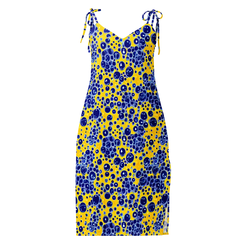 Cobalt Fizz on Slip Dress — Front