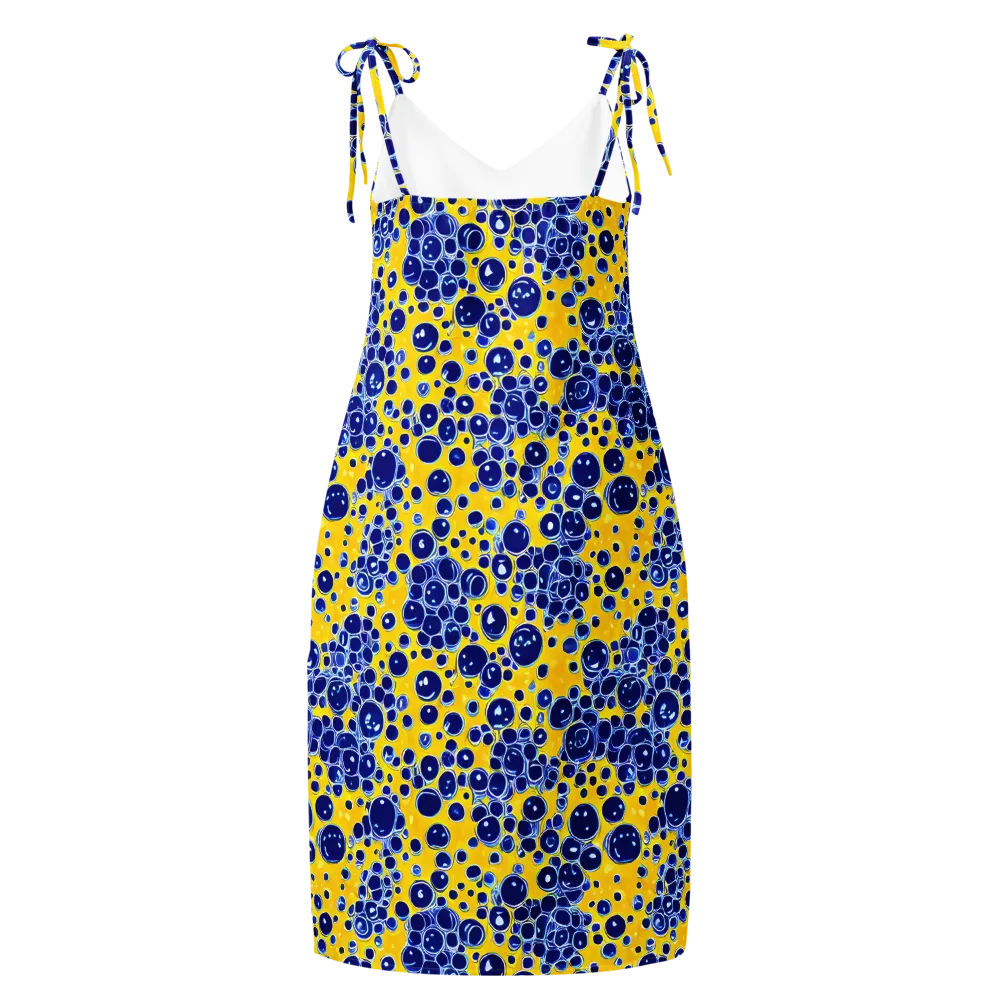Cobalt Fizz on Slip Dress — Back