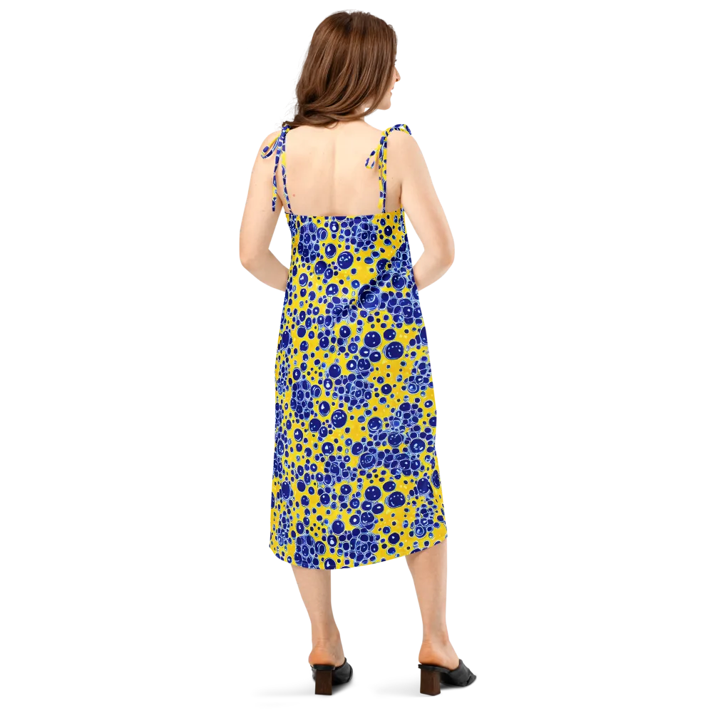 Cobalt Fizz on Slip Dress — Back