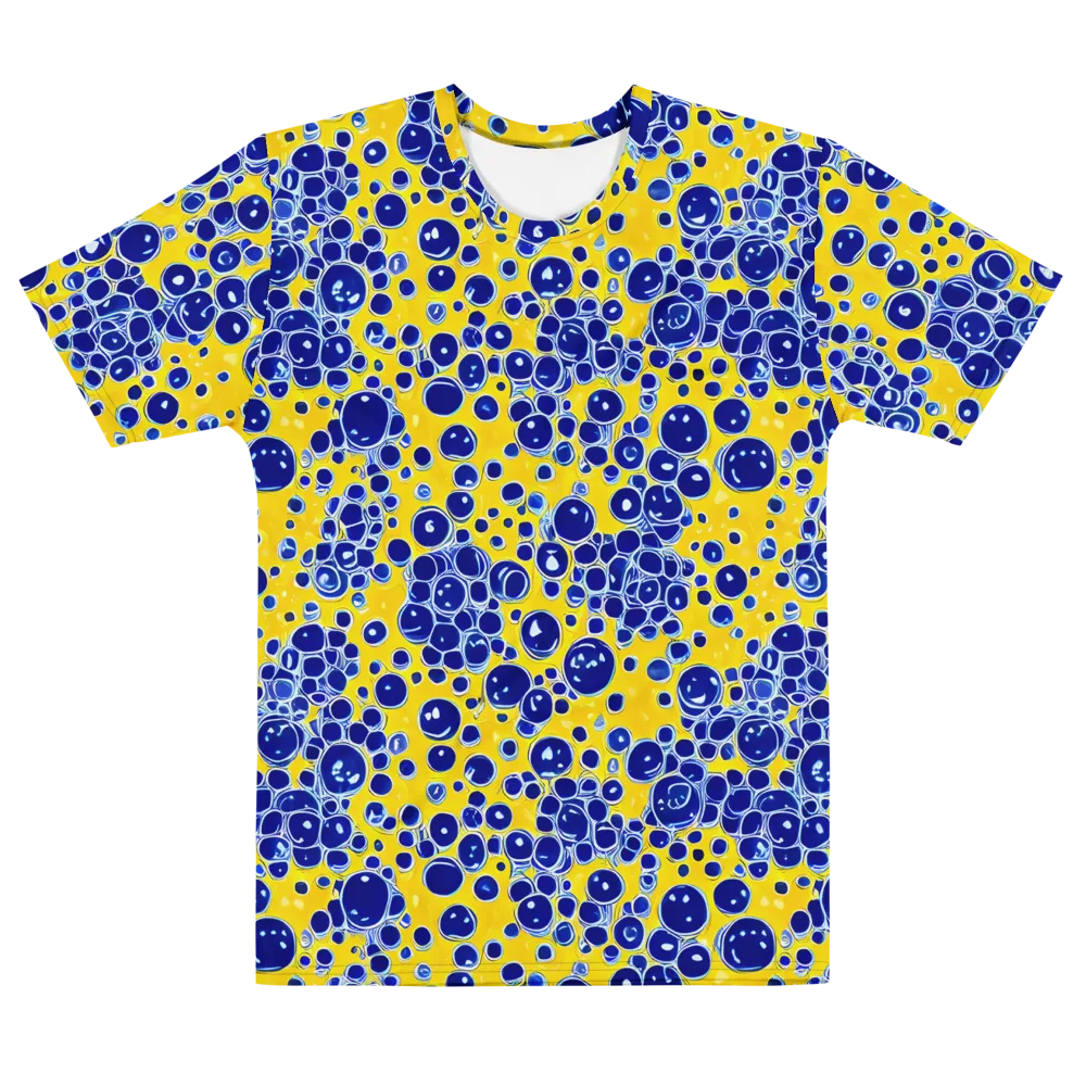 Cobalt Fizz on Men's Cotton Crew Neck T-Shirt — Front