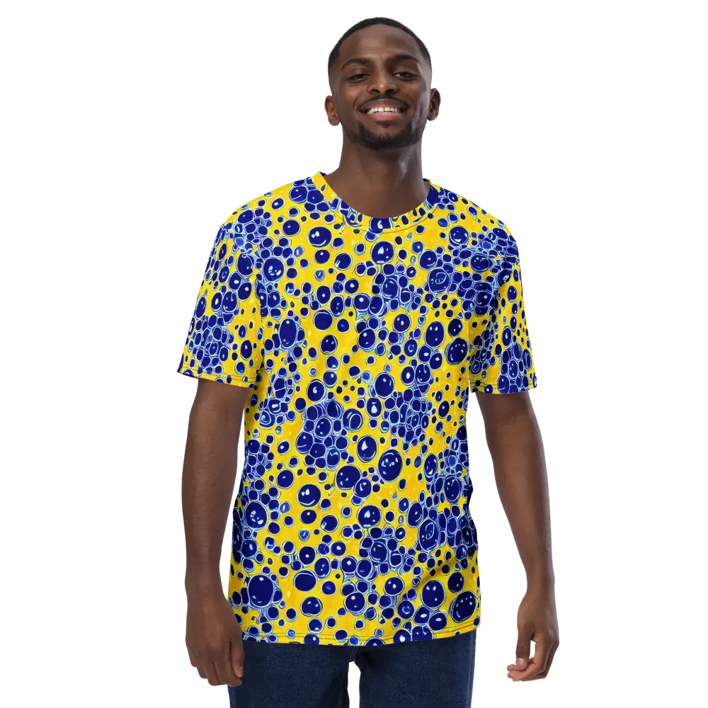Cobalt Fizz on Men's Crew Neck T-Shirt — Front